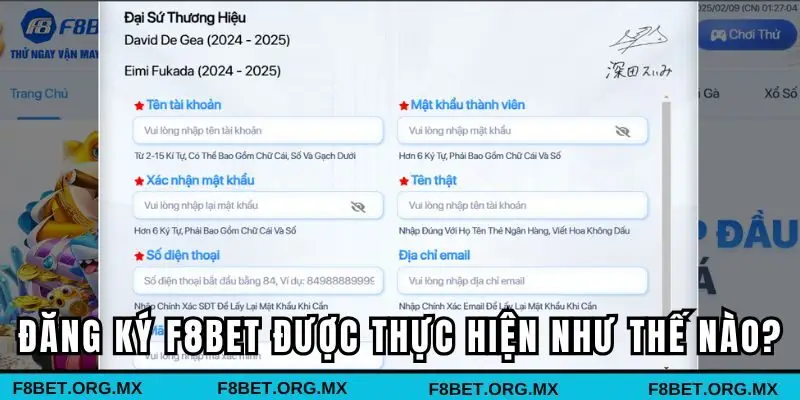 Quy trình đăng ký F8BET được thực hiện như thế nào?