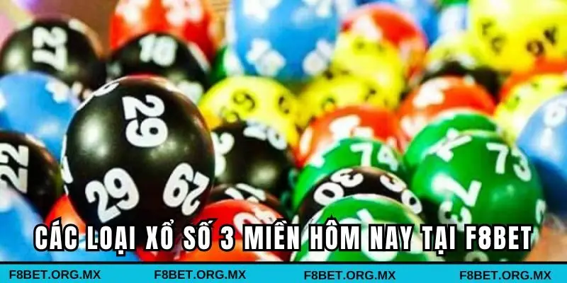 Các loại xổ số 3 miền hôm nay tại F8BET